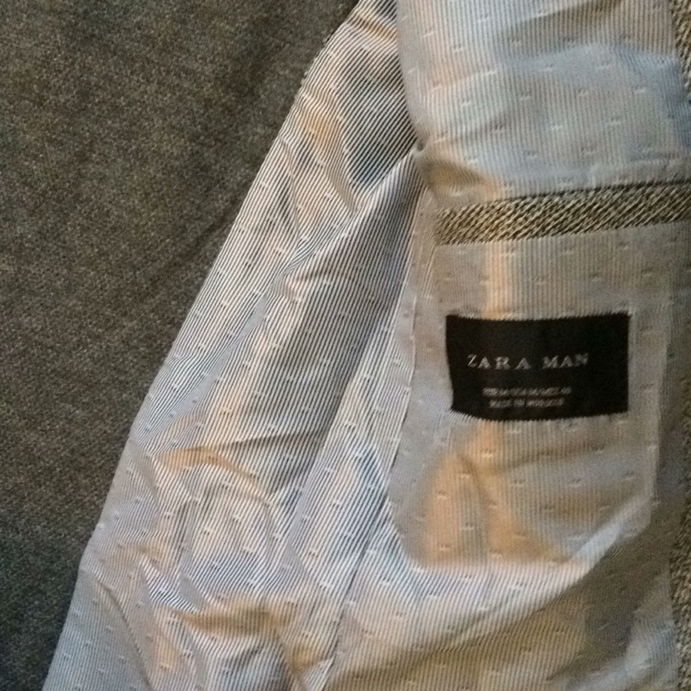 Zara man new gray blazer size medium - Picture 4 of 5